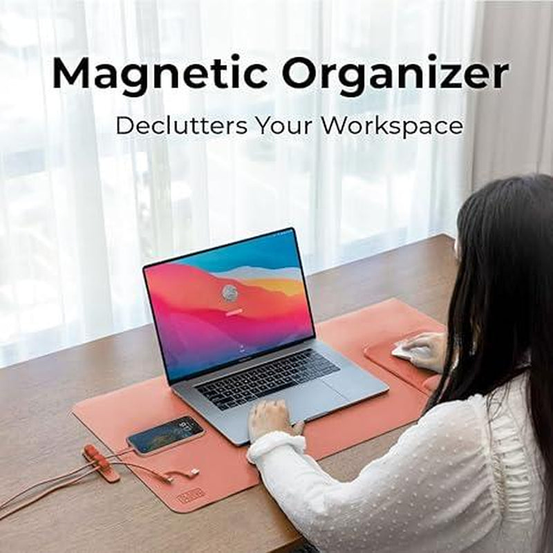 BLACK+DECKER 4 Pack Magnetic Cable Clips W/Metal Plate, Adhesive Wire Holder Keeper Organizer for Home Office Phone Car Wall Desktop Nightstand